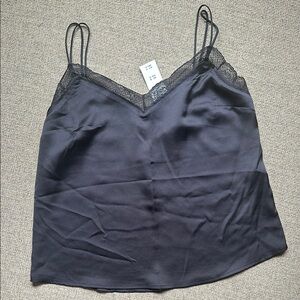 Abercrombie Black Lace Trim Camisole
